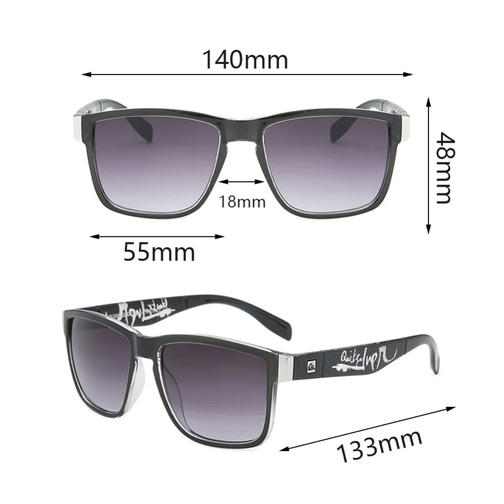 Fashion Wrap Square Frame Retro Decorative Photochromic Classic Sunglasses Women Men Versatile Pattern Sunglasses UV400 Goggles