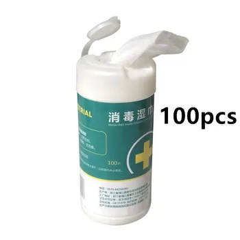 

100PCS Alcohol Wet Wipe Disposable Disinfection Car Home Cleaning Wet Wipes Hand Portable Wipe Antiseptic Skin Cleaning TSLM1