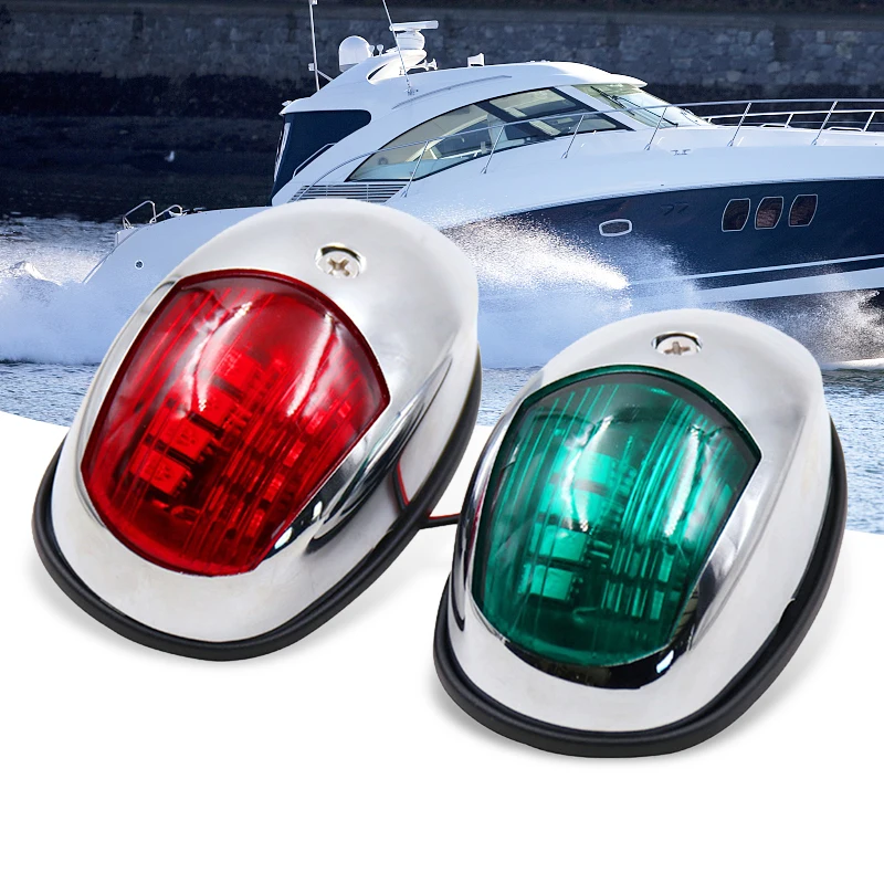 2 Pcs Boat Side Mount Led Stern Anchor Navigation Light For Yacht