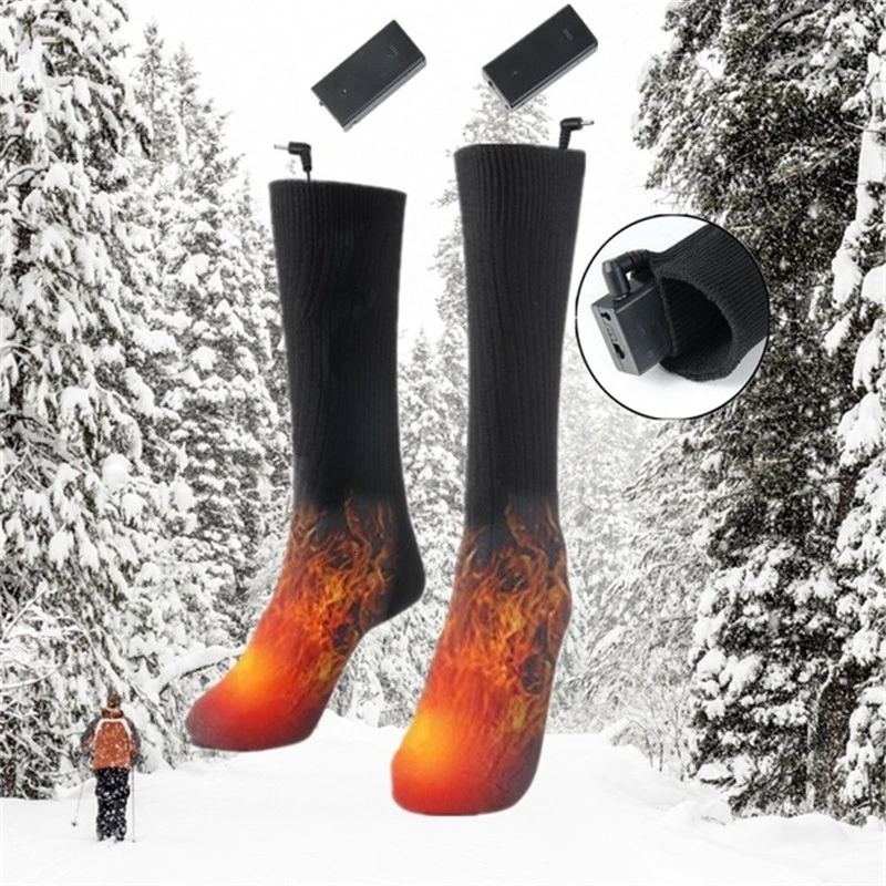 

Men's And Women's Winter Electric Socks Battery Box Heating Warm Socks Toes After Hot Feet To Keep Warm And Not Afraid Of Cold