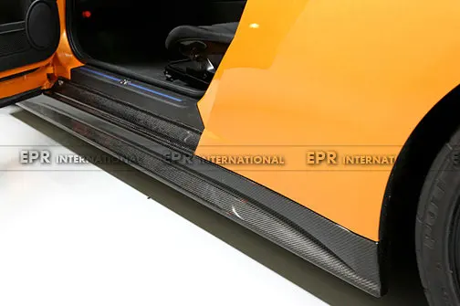 Car-styling Carbon Fiber Side Skirt Glossy Fibre ZL Door Body Kit car window body kit Racing Drift Accessories Trim For R35 GTR GT-R Zele Style