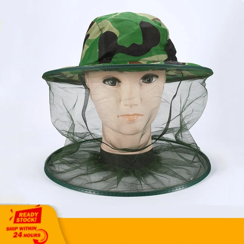 

1pc Hat Head Net Anti Mosquito Bug Bee Insect Mesh Hat Head Face Protect Net Cover Travel Camping Protector Camping Equipment