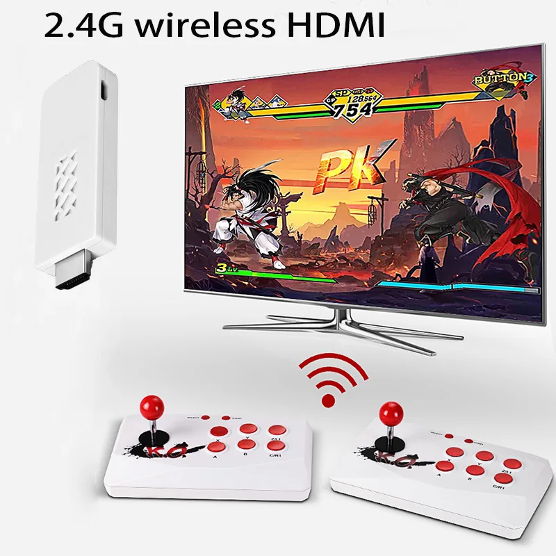 Беспроводной ретро видео HDMI аркадная игровая консоль с 8G TF картой 1788 игр