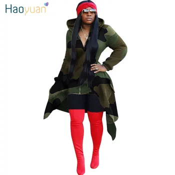 

HAOYUAN Camouflage Hoodies Womens Fall Festival Clothing Long Sleeve Hoody Tops Hooded Sweatshirt Zip Up Oversized Hoodie Dress