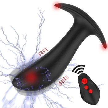 Electric Shock Male Prostate Massager Wearable Anal Plug Gay Vibrator Wireless Dildo Butt Plug Dilator Anal​ Toy for Man Woman 6