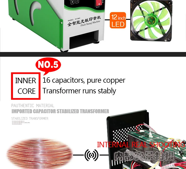 Máquina de Gravação com Selo Pequeno de Exposição Máquina de Publicidade Fotossensível Equipamento Gráfica Automática 11 High Quality Computador e Escritório