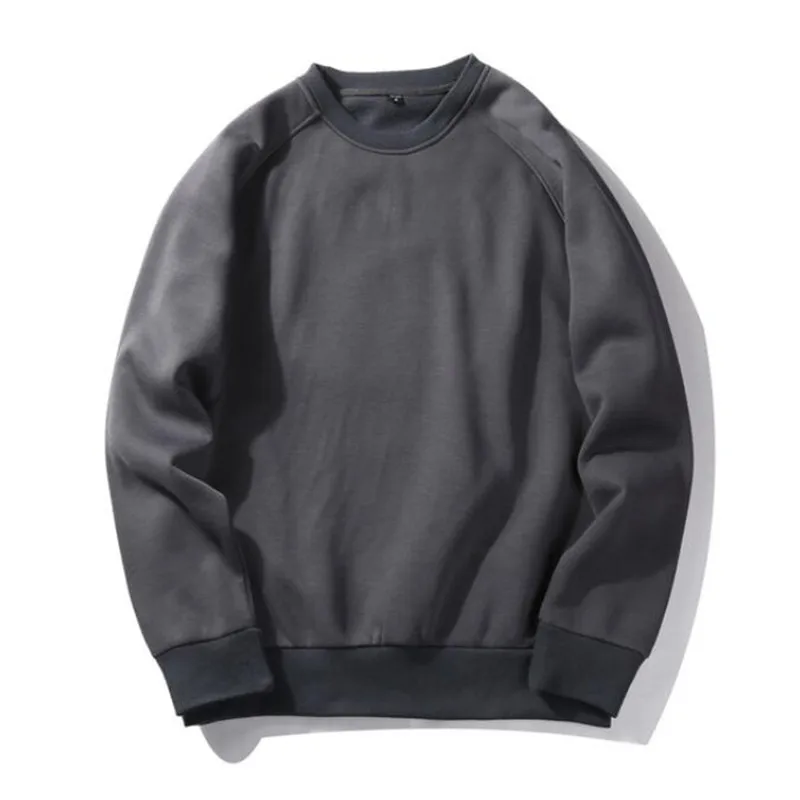 dark gray2 ZSIIBO брендовая мужская Толстовка осень мужской хип хоп Уличная Мужская пуловер толстовки для мужчин однотонные европейские размеры - Цвет: dark gray2