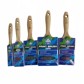 

Paint Brushes DIY Art Paint Application Painting Supplies Synthetic 1 INCH Beech Wooden Handle