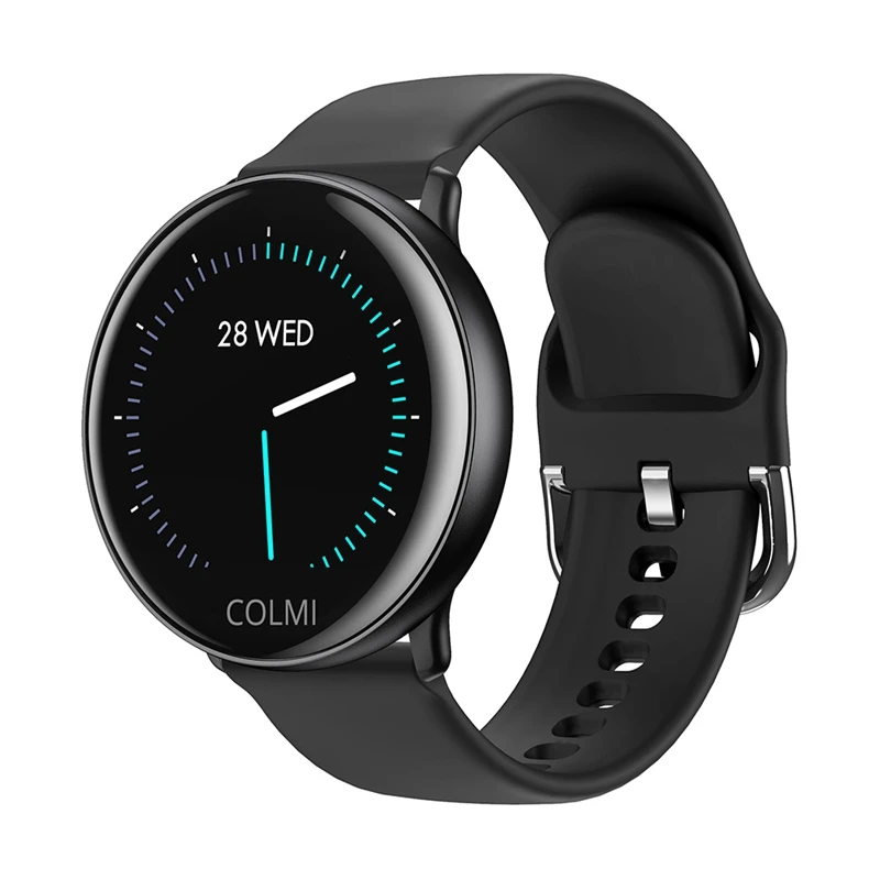 FFYY-COLMI SKY 2 Смарт-часы IP68 водонепроницаемый монитор сердечного ритма Bluetooth спортивный фитнес-трекер мужские Смарт-часы для IOS Android - Цвет: Black