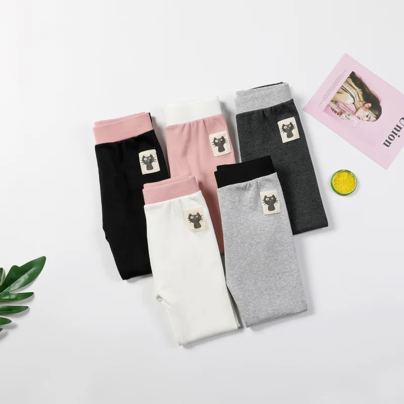 

CHILDREN'S Leggings 2019 Spring And Autumn New Style Slim Fit Contrast Color Labeling Girls' Trousers Children Korean-style Pant