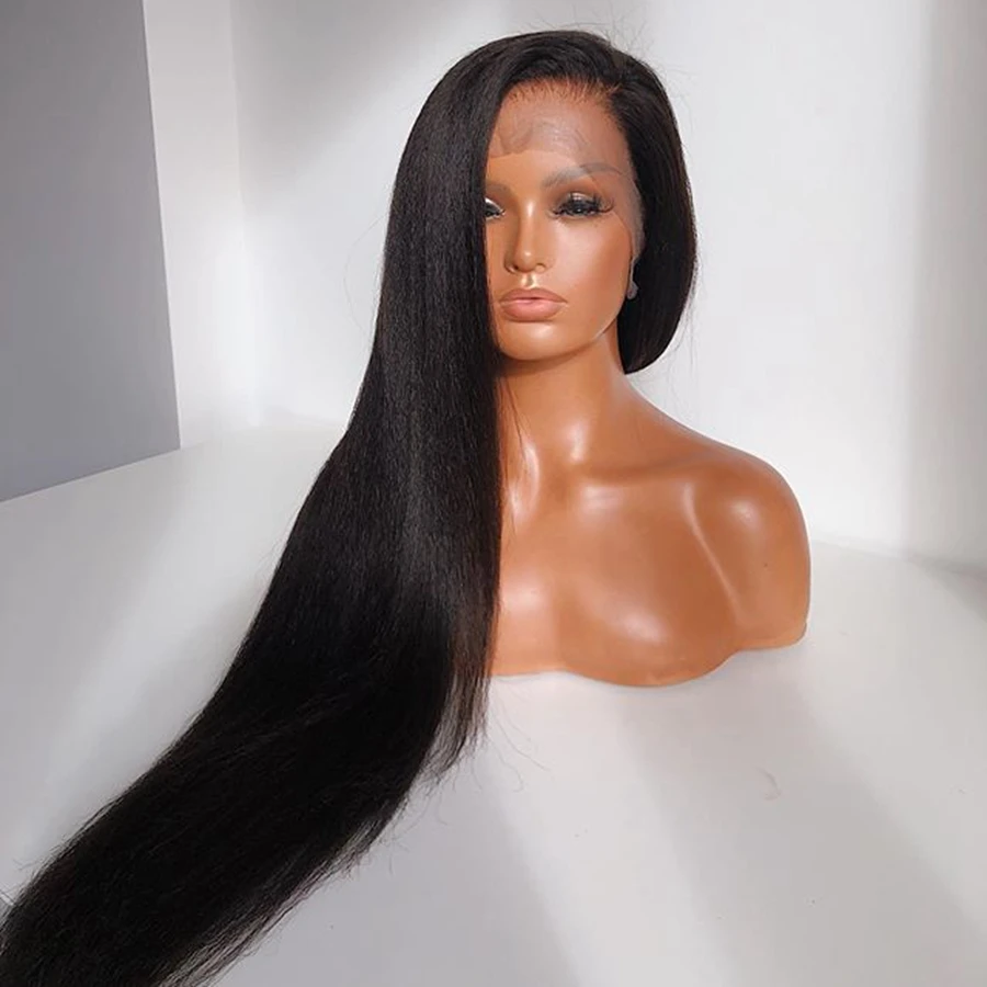 Italian-Yaki-Straight-Human-Hair-Lace-Front-Wigs-Pre-Plucked-Hairline-Natural-Color-Yaki-Straight-Full (2)