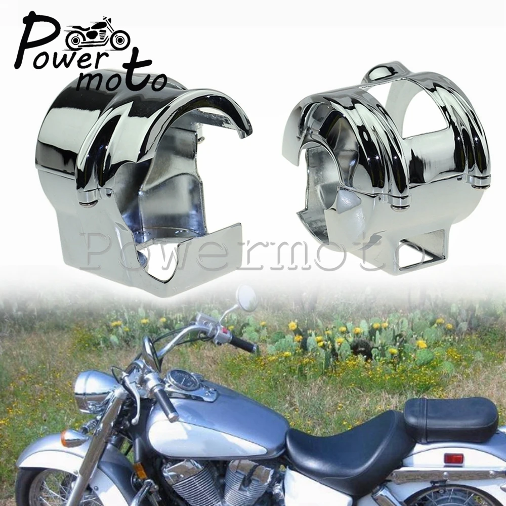 Chrome Aluminum Handlebar Switch Housings Cover For Honda Shadow VTX 1300 2003-09 VT1300 2010-2013 VT 750 Spirit ACE Aero VT600 |