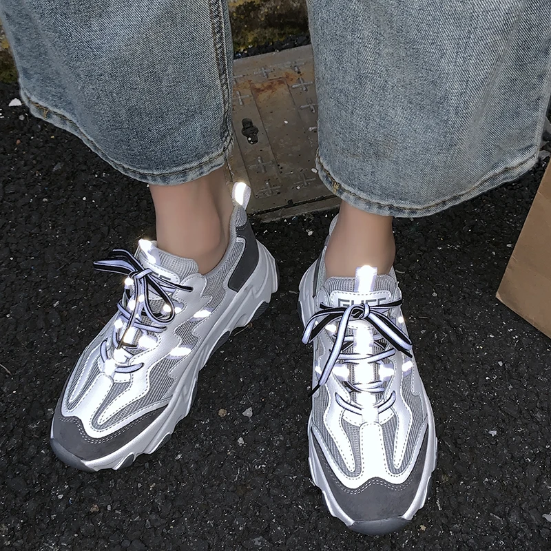 

Luminous Platform Sneakers Women Mixed Colors Breathable Thick Sole Sneakers Women Casual Shoes Chunky Dad Shoes Ladies