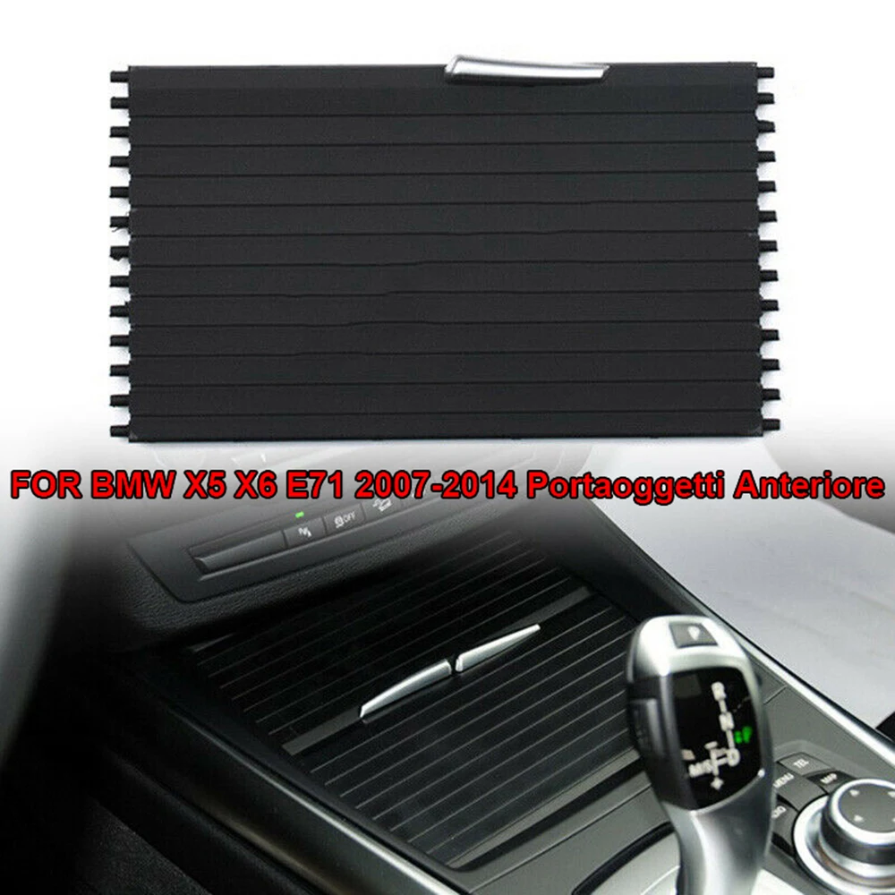 

Auto Car Front Storage Box Console Roller Blind Cover 140*240mm For BMW X5 X6 E70 E71 2007-2014 Car Accessories