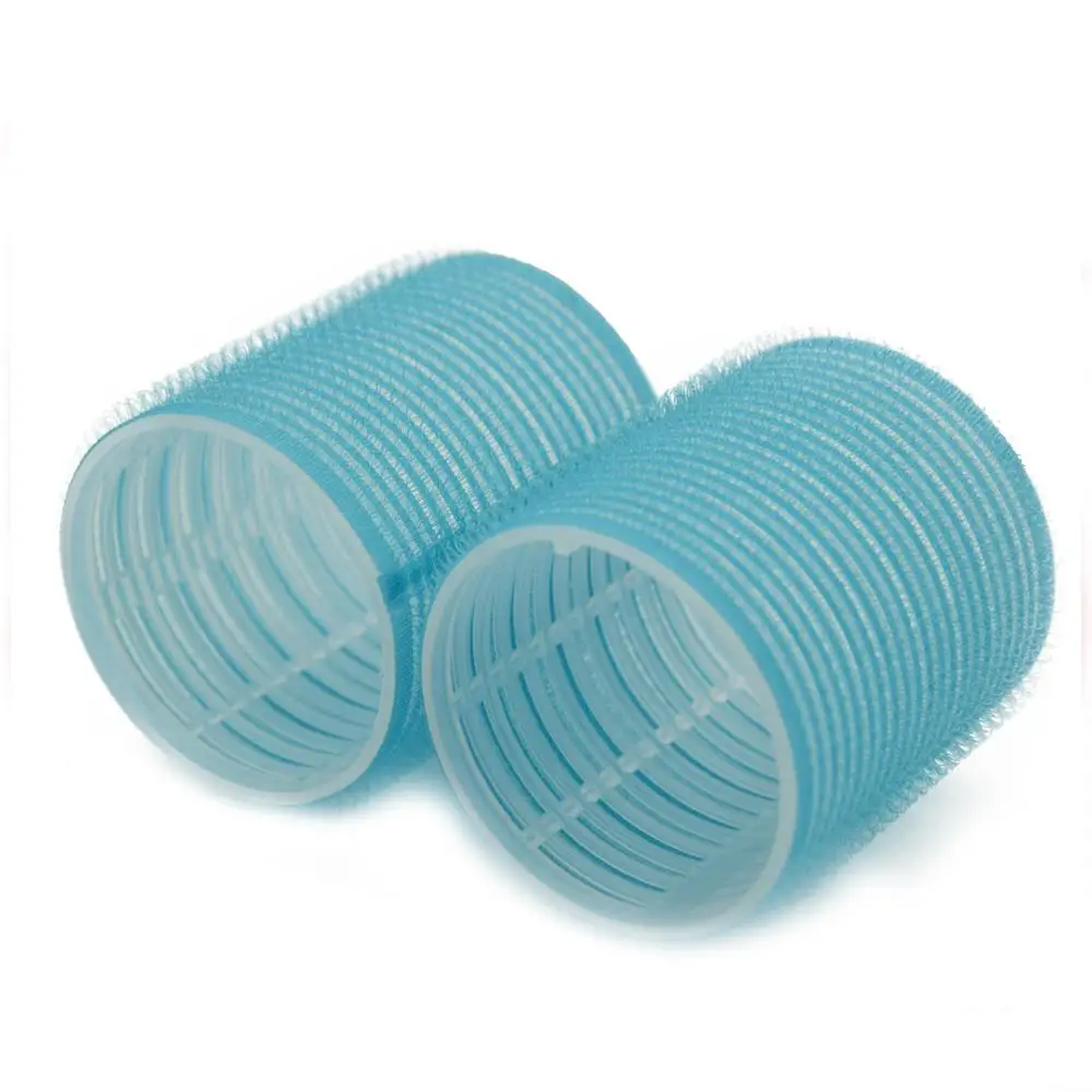 57mm 2pcs/Bags Blue Hair curlers Automatic big plastic cling hair curler rollers heatless magic hair dressing automatic retractable awning 600x350 cm blue and white