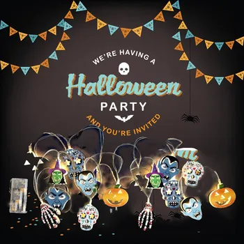 

Halloween Lights home Decorative Led Lights Diwali Styling Lamp Night Light Helloween Spider Bat Pumpkin Ghost Skull Lights