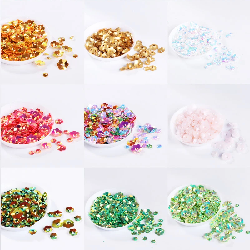 10 г смешанный размер импортный Золотой светильник вогнутая Слива блестки