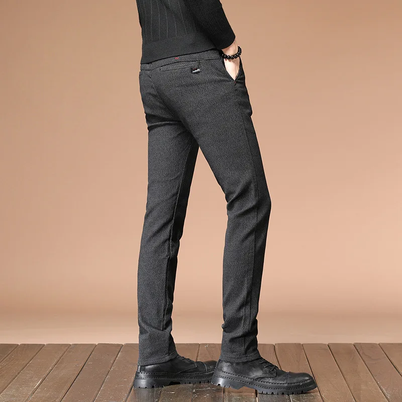 

Autumn MEN'S Casual Pants 2019 New Style Men's Korean-style Trend Slim Fit Pants Autumn 9038 Yellow Wood Floor