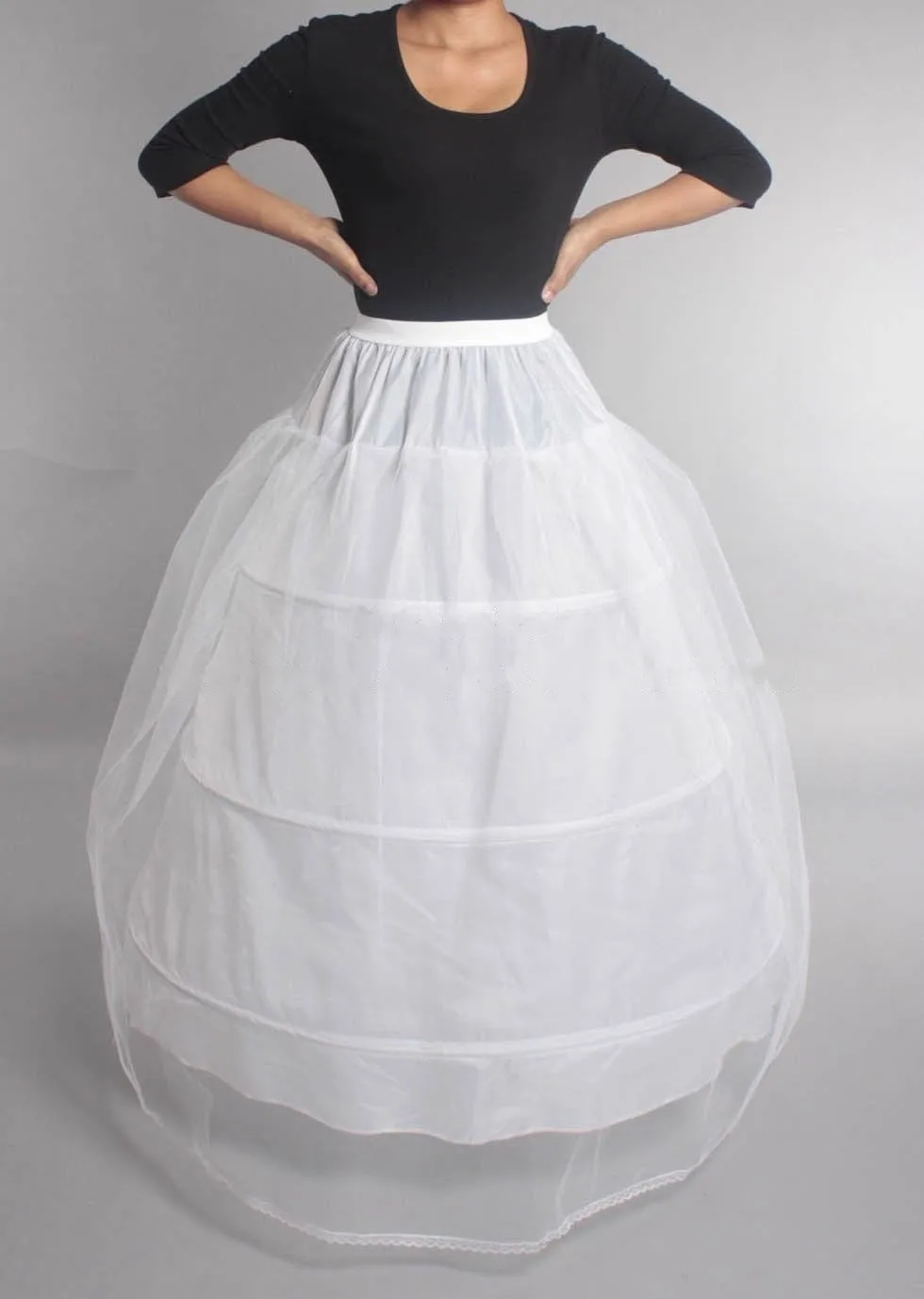 New Ladies Wedding Bridal Prom Petticoat Underskirt Crinoline Dress Skirt S-XXL 