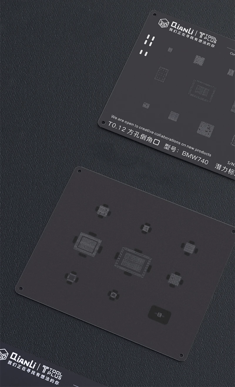 3D Черный Стальной трафарет BGA для iPhone 8 P/8/7 P/7/6SP/6 S/6 P/6/5s/5 Коммуникационный ленточный модуль жестяная посадочная пластина