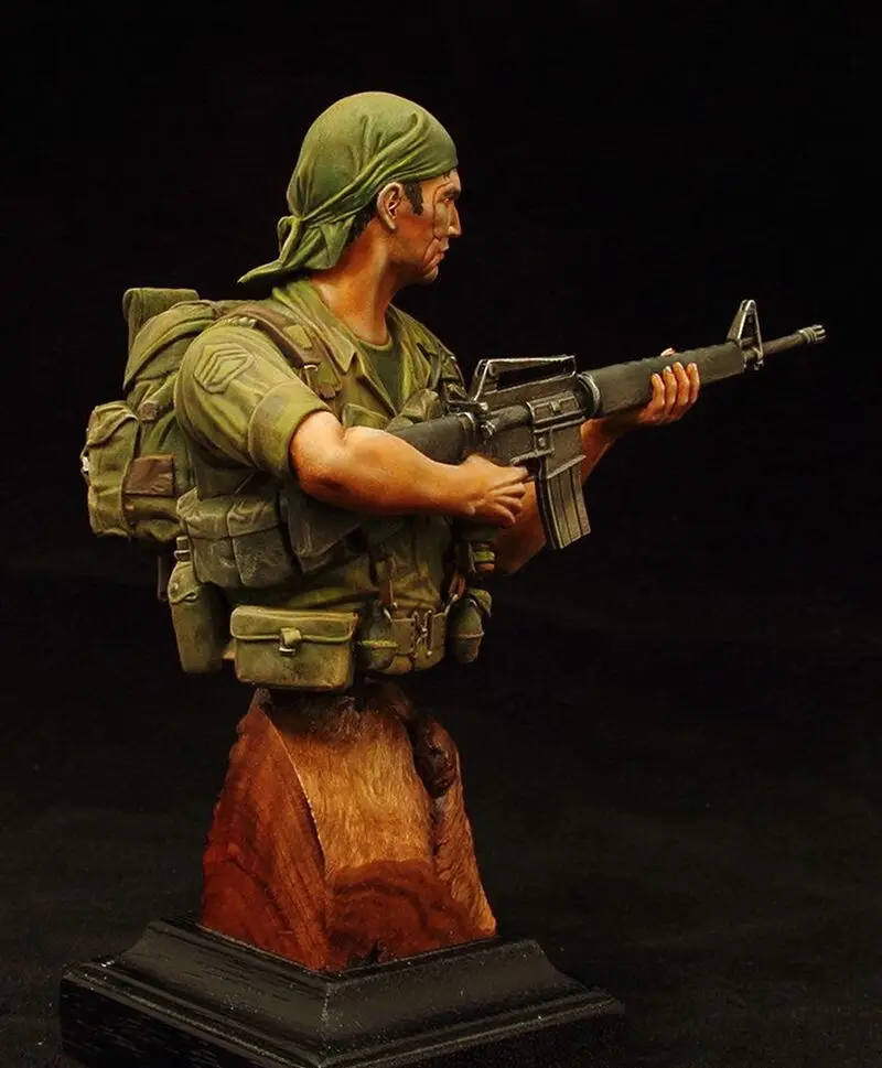 1/10 Resin Model Building Kit Bust U.S Soldier( not contain base
