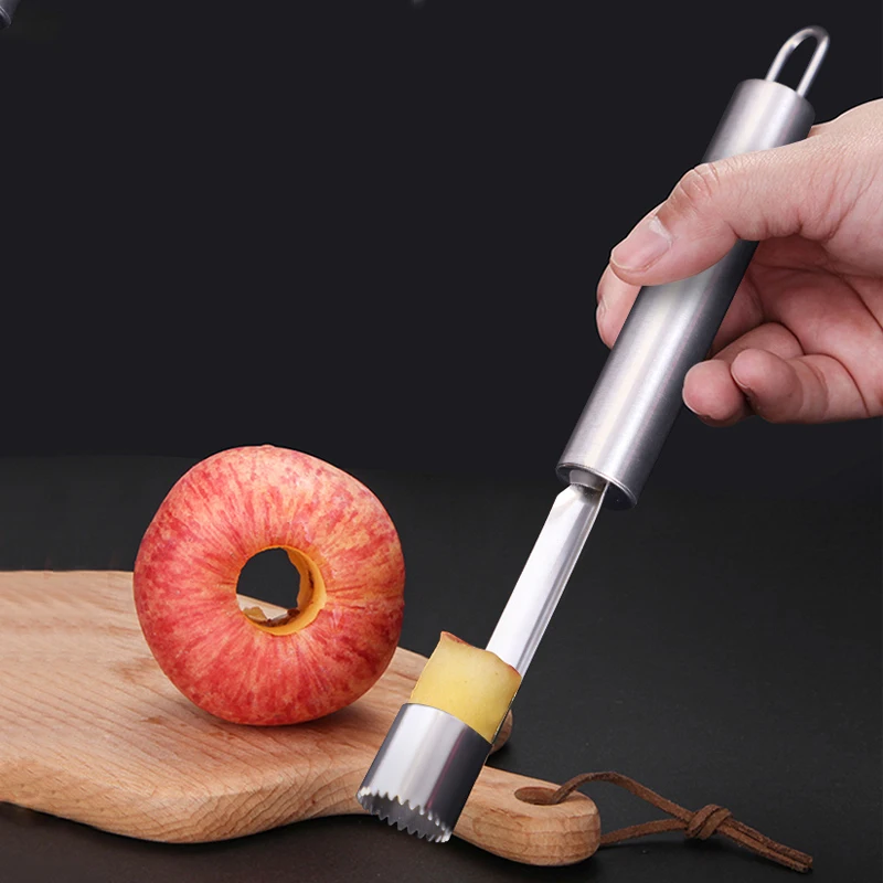 Stainless Steel Apple Corer Fruit Seed Core Remover Pear Apple Corer Knife Easy Twist Fruit Pitter Fruit Tools Kitchen Gadgets (5)