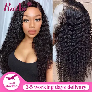 

Transparent Lace Wigs 13x6 Lace Front Human Hair Wigs 180% Density Curly Human Hair Wig Pre Plucked RUIYU Remy Lace Wigs