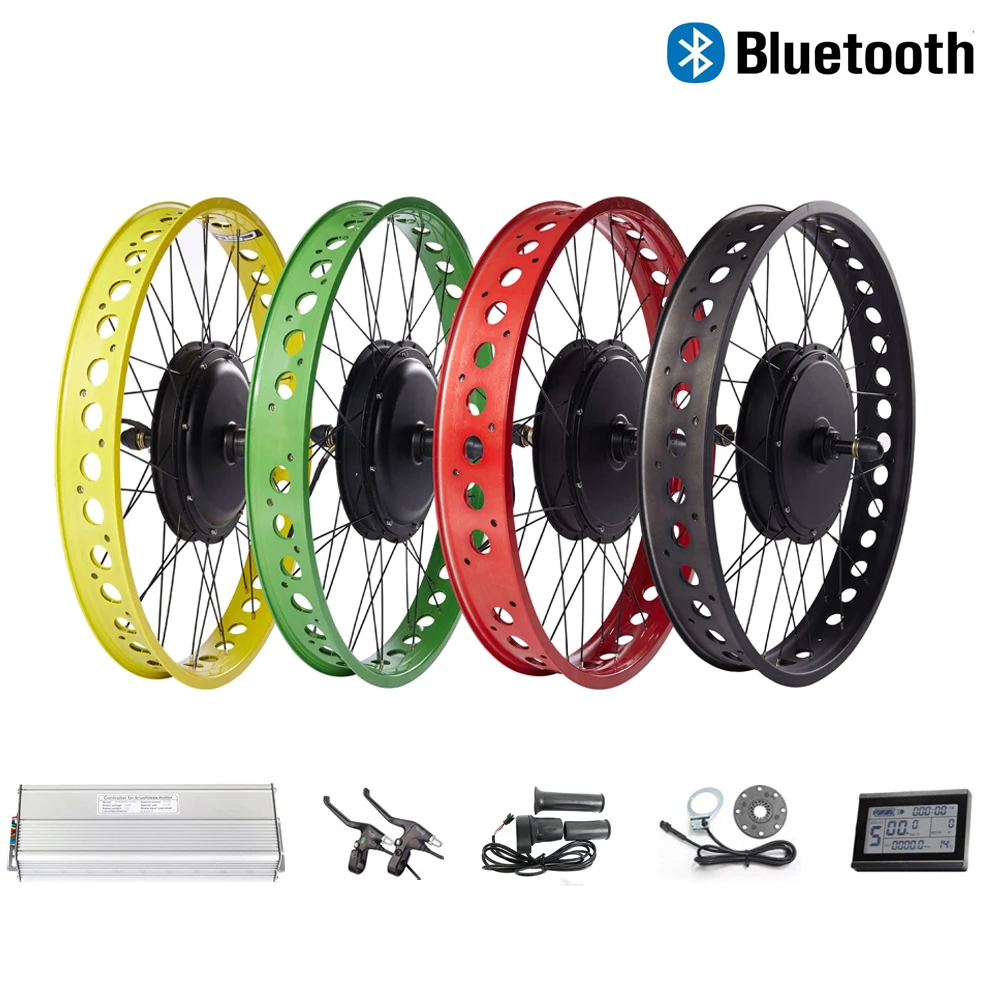 4.0 Wide Tyre 20 24 26inch Fat Bike Electric Conversion Bicycle Kit 48V