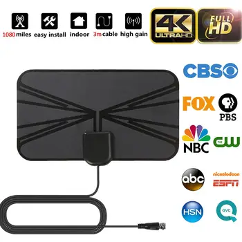 

Digital HDTV Antenna 1080 Miles TV Antenna Freeview With Amplifier Signal Booster Radius Surf Fox Home TV Aerial Accessories