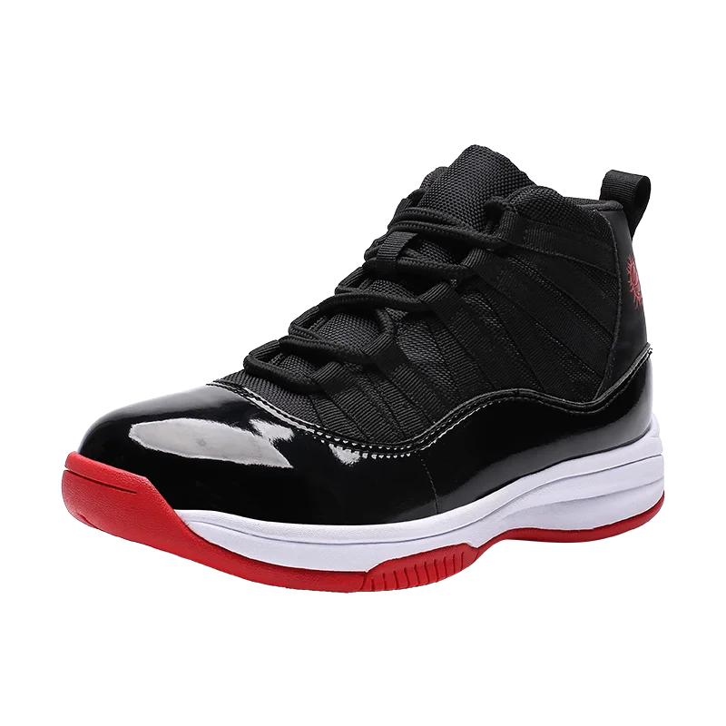 Hot sell Man High-top Jordan Basketball Shoes Men's Cushioning Light Basketball Sneakers Anti-skid Breathable Outdoor Sports - Цвет: Красный