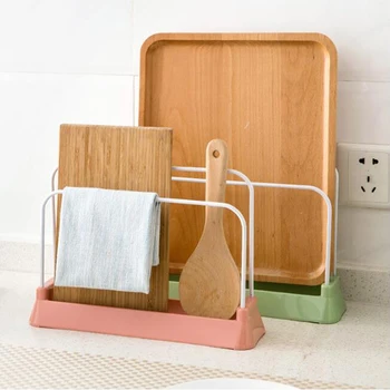 

Kichen Shelving Holder Stainless Shelf PP Steel Cutting Board Shelving Drain For Towel Sponge Cloth Rack