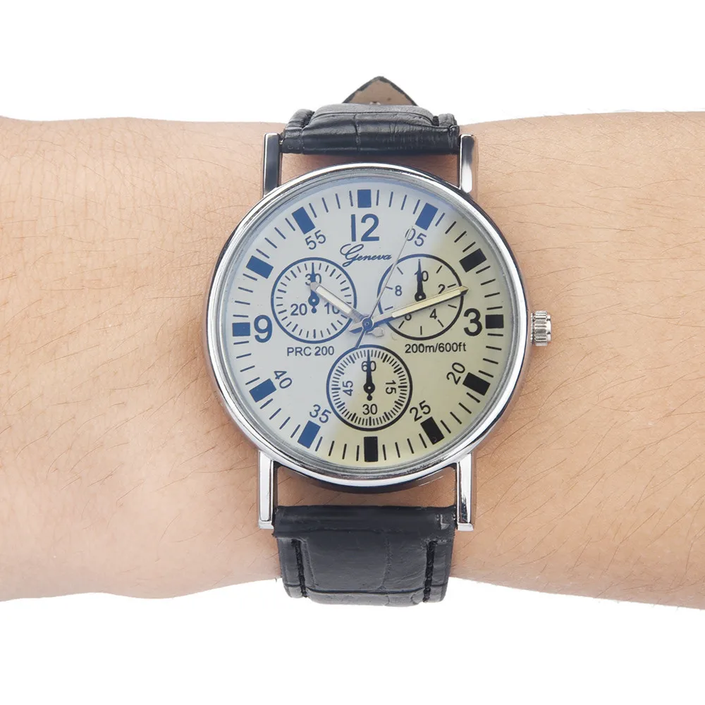 Geneva, роскошные Брендовые мужские часы, Blu Ray, стекло, часы, нейтральный кварц, имитирует наручные часы, платье, женские часы, подарки, reloj
