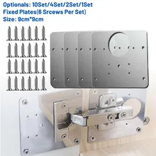 

Hinge Repair Plate Furniture Cabinet Installation Tools 9cm*9cm Stainless Steel Fixed Plate Practical Home Hardware