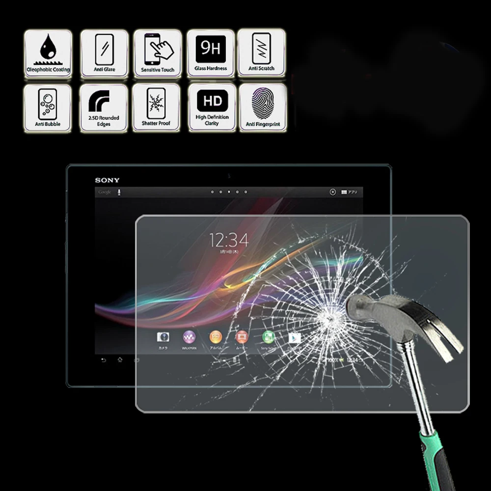 Закаленное стекло для Sony Xperia Tablet Z-Tablet Защитная пленка экрана с защитой от