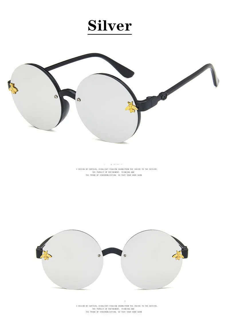 Винтажные детские солнцезащитные очки, детские круглые солнцезащитные очки с изображением пчелы, UV400, брендовые солнцезащитные очки GG, для мальчиков и девочек, Okulary gafas de sol mujer