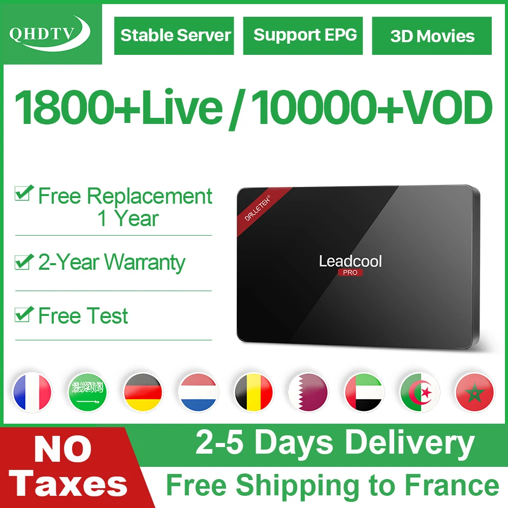 

Leadcool Pro IP TV France Arabic Subscription RK3229 Smart IPTV Android 8.1 French Netherlands Belgium 1 Year IPTV Subscription