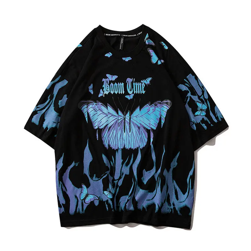 

Streetwear Cotton T-shirt Men Short Sleeve Hip Hop Printing Mens T shirts 2020 Summer New tee Shirt Homme