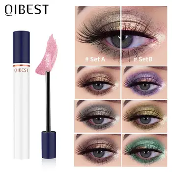 

QIBEST Eyeshadow Stick Pigment Makeup Shiny Eye Shadow Makeup Cosmetic Cigarette Glitter Liquid Eyeshadow Stick Set Palette