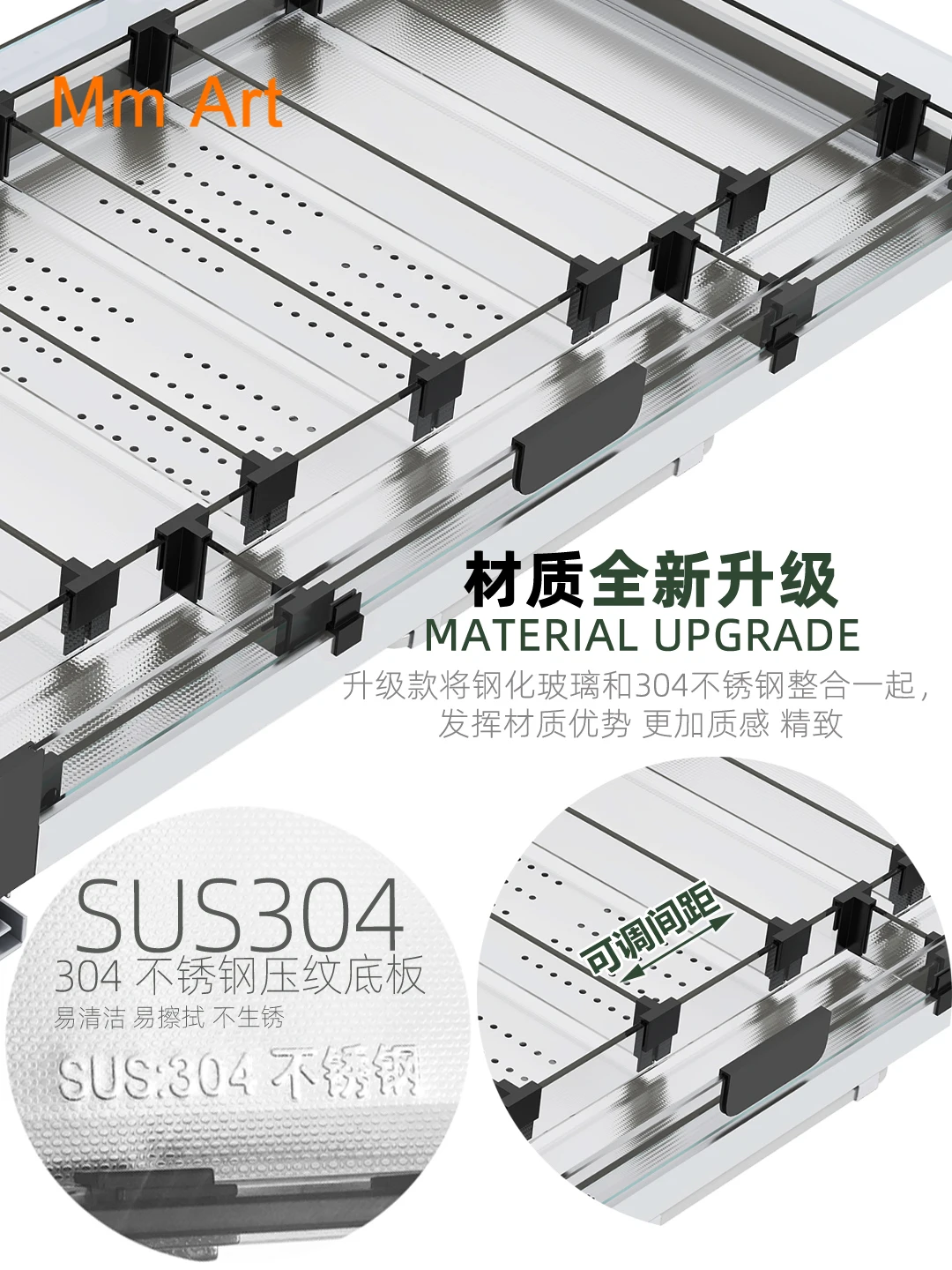 Cabinet 304 Stainless Steel Tools Single-Layer Tableware Draining Storage Separated Thin Basket