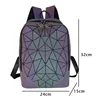 New Women Backpack Geometric Folding Bag Small Students School Bags For Teenage Girls Luminous Backpacks Hologram Daily Backpack ► Photo 3/6