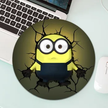 

NEW Minions Pattern Round Mousepad 220x220MM Mouse Pad Choose for Gift Game Office Tablet Mice Mause Mat