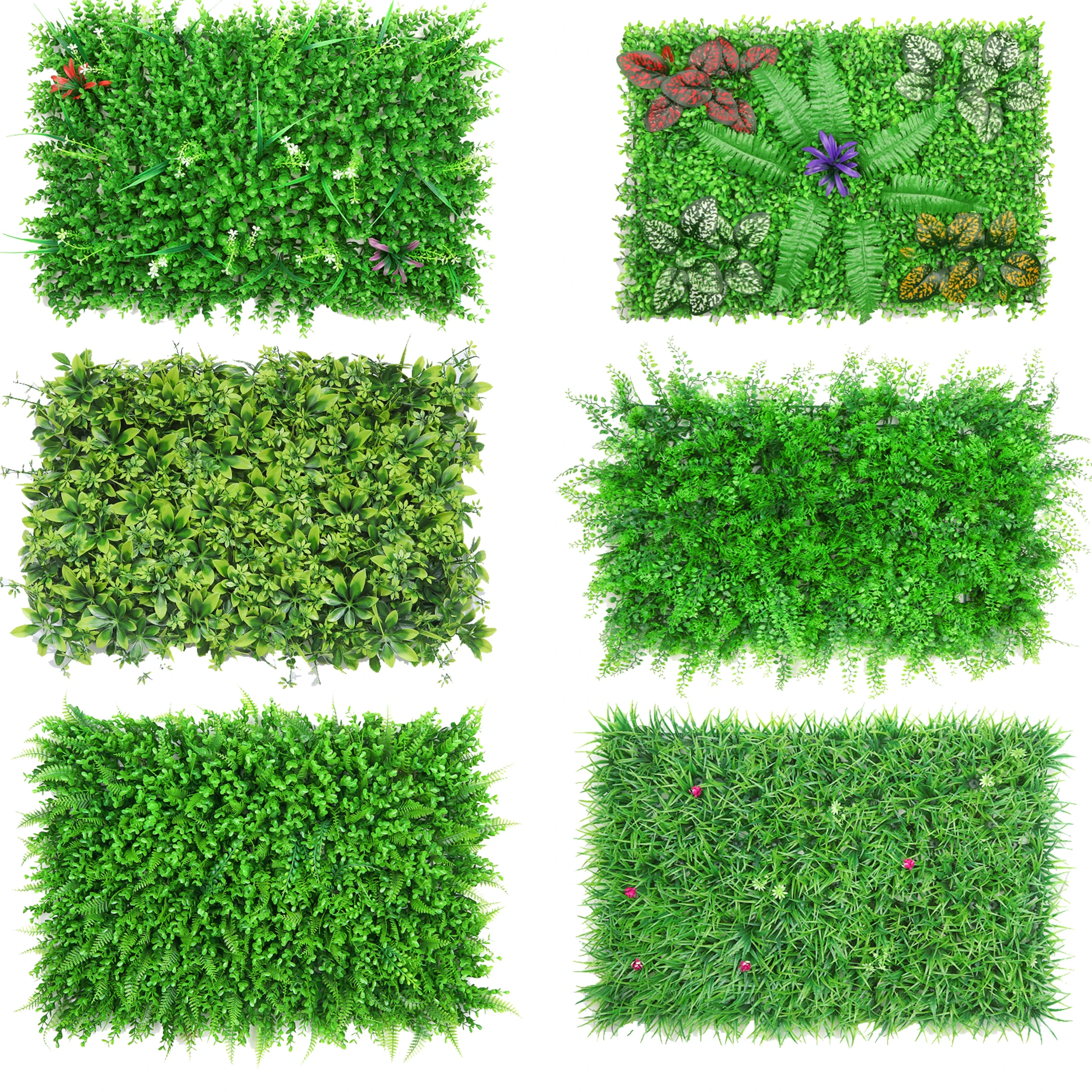 Artificial Plant Wall 40x60cm Panels Topiary Hedge Plant Fake Screen Uv