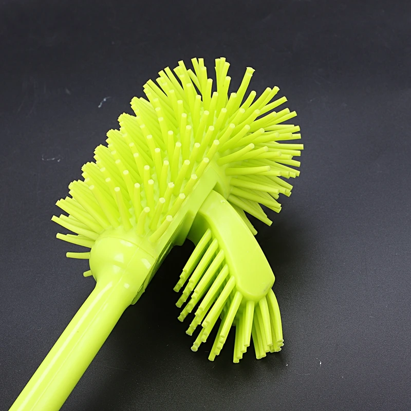 Double-sided Soft Nano Brush Bathroom Toilet Brush Cleaning Tool(White
