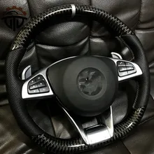 Индивидуальные 6K углеродного волокна руль для Benz A45 без подушки безопасности
