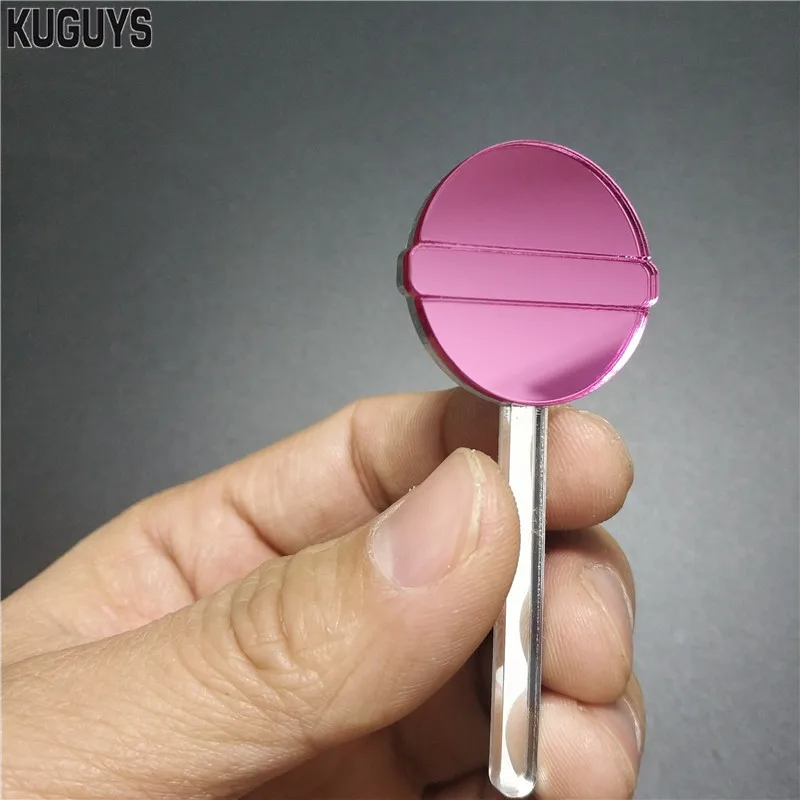 KUGUYS Spiegel-Acryl-Broschen in Rosa Lollipop-Optik für Damen, Niedliche Süßigkeiten-Schmuckstücke, Kragen- und Taschenpins, Trendige Anstecknadeln und Accessoires – Detail 8