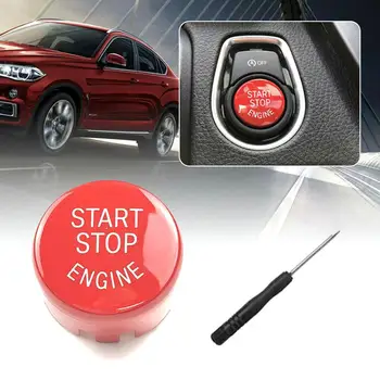 

New High Quality professional Car Red Start Stop Engine Switch ABS Button Cover For BMW F20 F30 F10 F01 F25 F26