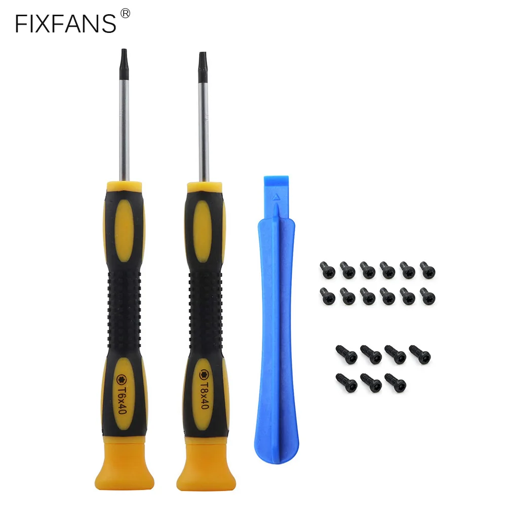 Torx T6 и T8H безопасности отвертка с 19 шт. Запасные Винты для Xbox 360 One ремонта