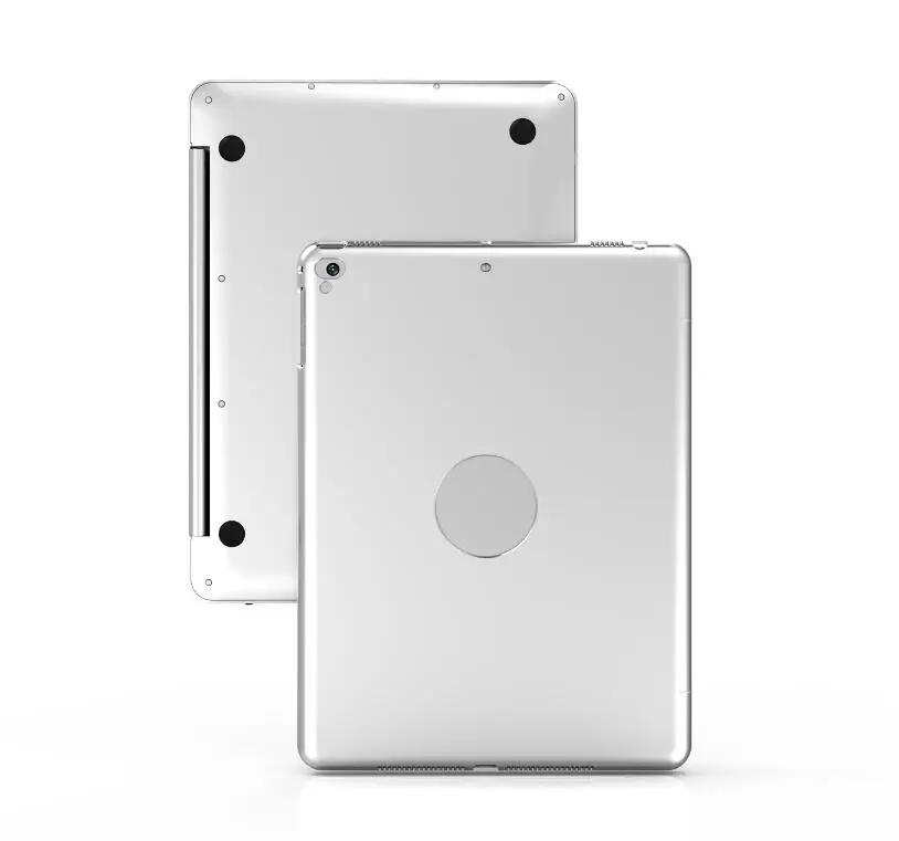Silver Алюминиевая Bluetooth клавиатура для iPad Pro 12,9 модель A1584/A1652/A1670/A1671 тонкий Защитная крышка с 7 цветов светодиодной подсветкой - Цвет: Silver
