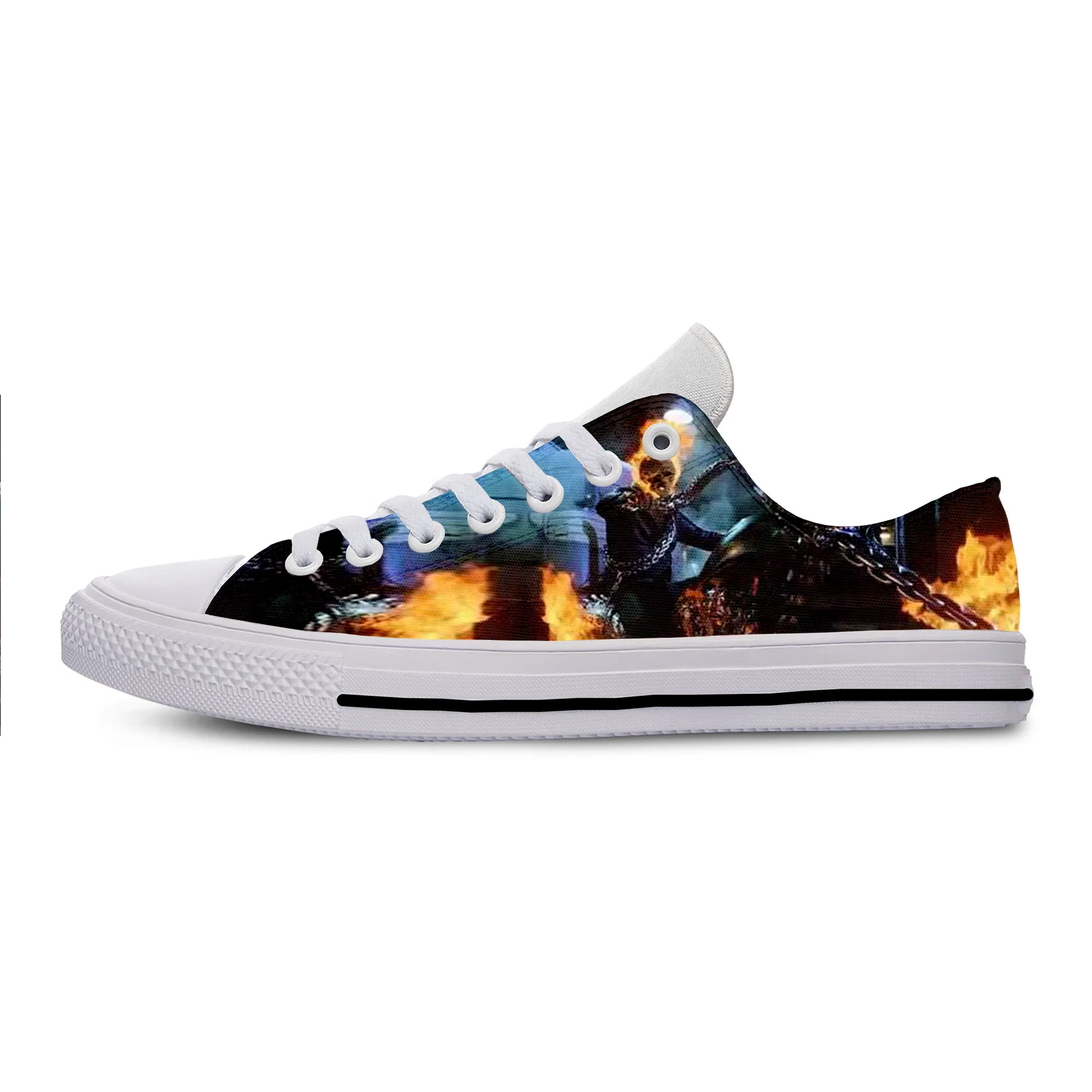 

2019 Hot Cool Fashion Funny New Summer Sneakers Handiness Casual Shoes 3D Printed For Men Women Marvel Ghost Rider