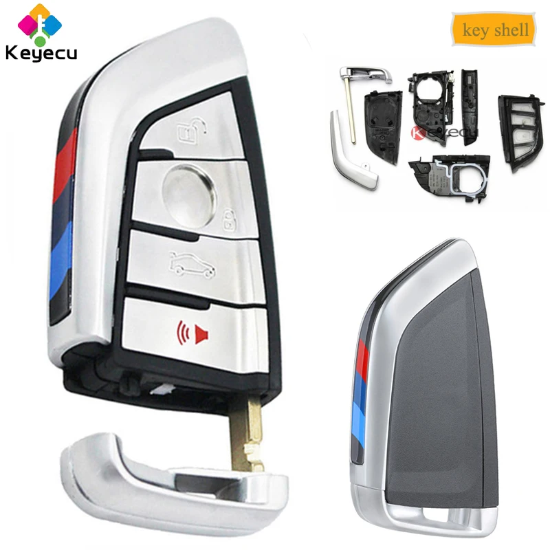 

KEYECU Replacement Smart Remote Control Car Key Shell Case Housing With 3+1/ 4 Buttons - FOB for BMW X5 X6 2014 2015 2016